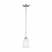 6115201-05 - Sea Gull Lighting - Kerrville - 100W One Light Mini-Pendant Chrome Finish with Satin Etched Glass - Kerrville
