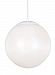 6024EN3-15 - Sea Gull Lighting - Hanging Globe - 14 Inch One Light Pendant White Finish with Smooth White Glass - Hanging Globe