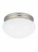 5328EN3-962 - Sea Gull Lighting - Webster - Two Light Flush Mount Brushed Nickel Finish with Smooth White Glass - Webster