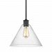 6227801-839 - Sea Gull Lighting - Morill - One Light Pendant Blacksmith Finish with Clear Seeded Glass - Morill