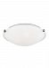 7543502EN3-962 - Sea Gull Lighting - Clip - Two Light Flush Mount Brushed Nickel Finish with Satin Etched Glass - Clip