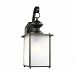84580-71 - Sea Gull Lighting - Jamestowne - 17 Inch 100W One Light Outdoor Wall Lantern Antique Bronze Finish with Frosted Seeded Glass - Jamestowne
