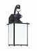84158DEN3-12 - Sea Gull Lighting - Jamestowne - 17 Inch One Light Outdoor Dark Sky Wall Lantern Black Finish with Etched White Tiffany Glass - Jamestowne