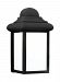 8988EN3-12 - Sea Gull Lighting - Mullberry Hill - One Light Outdoor Wall Lantern Black Finish with Smooth White Glass - Mullberry Hill