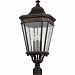 OL5428GBZ - Feiss - Cotswold Lane - Three Light Outdoor Post/Pier Lantern Grecian Bronze Finish with Undefined Glass - Cotswold Lane