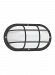 89806EN3-12 - Sea Gull Lighting - Bayside - One Light Outdoor Wall Lantern Black Finish with Frosted Ribbed Glass - Bayside
