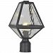 GLA-9707-WT-BC - Crystorama Lighting - Glacier - One Light Outdoor Post Lantern Black Charcoal Finish with Water Glass - Glacier