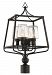 SYL-2289-SD-BF - Crystorama Lighting - Sylvan - Four Light Outdoor Post Lantern Black Forged Finish with Seeded Glass - Sylvan