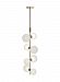 700MDP3CRS - Tech Lighting - ModernRail - 36 24W 8 LED Pendant with Surface Canopy Aged Brass Finish with Frosted Orb Glass - ModernRail