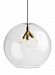 700TDPLAPSCR - Tech Lighting - Palla - Line-Volatge Pendant No Lamp Aged Brass Finish with Clear Glass - Palla