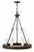 FR48435IRN - Hinkley Lighting - Cabot - 24 Six Light Chandelier Rustic Iron Finish with Etched Opal Glass - Cabot