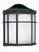 60/539 - Nuvo Lighting - 1-Light Die-Cast Caged Outdoor Wall Lantern Textured Black Finish with White Acrylic Shade -