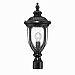 2217BK - Acclaim Canada Dist. - Laurens - One Light Post Lantern Matte BlackFinish with Clear Seeded Glass -