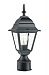 4007BK - Acclaim Canada Dist. - Builders Choice - One Light Post Matte Black Finish with Clear Beveled Glass - Builders Choice