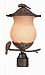 7567BC/CH - Acclaim Canada Dist. - Avian - Two Light Post Black Coral Finish with Champagne Glass -