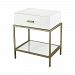 1114-252 - Dimond Home - Evans - 28 Side Table Gold Leaf Finish with Clear Glass - Evans