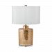 251 - Dimond Lighting - Glam - One Light Cylinder Table Lamp Gold Finish with Hardback White Fabric Shade -
