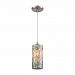 10447/1 - Elk Lighting - Capri - One Light Mini Pendant Satin Nickel Finish with Grey Capiz Shells Glass - Capri