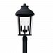927034BK - Capital Lighting - Dunbar - Three Light Outdoor Post Lantern Black Finish with Clear Glass - Dunbar