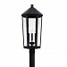 926934BK - Capital Lighting - Ellsworth - Three Light Outdoor Post Lantern Black Finish with Clear Glass - Ellsworth