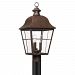 MHE9010CU - Quoizel Lighting - Millhouse - 3 Light Outdoor Post Lantern Copper Bronze Finish with Clear Seedy Glass - Millhouse