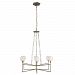 314C06HG - Varaluz Lighting - Bodie - 26 Inch 42W 6 LED Chandelier Havana Gold Finish with Glossy Opal White Glass - Bodie