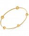 Beaded Twist Bangle Bracelet in 14k Gold