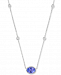 Effy Tanzanite (5/8 ct. t. w. ) & Diamond (1/3 ct. t. w. ) 18" Statement Necklace in 14k White Gold