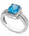 Blue Topaz (2-1/3 ct. t. w. ) & Diamond (1/3 ct. t. w. ) Ring in 14k White Gold