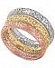 3-Pc. Set Tricolor Stacking Rings in 10k Gold, White Gold & Rose Gold