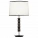 S120 - Robert Abbey Lighting - Rico Espinet Plato - One Light Table Lamp Deep Patina Bronze/Antique Silver Finish with Ascot White Fabric Shade - Rico Espinet Plato