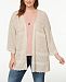 Style & Co Plus Size Pointelle Bell-Sleeve Kimono, Created for Macy's