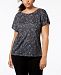 Ideology Plus Size Essential Printed Cross-Back T-Shirt, Created for Macy's