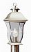 4972 BK - Trans Globe Lighting - Classic - One Light Outdoor Post Mount Black Finish with Beveled Glass - Classic