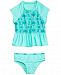 Summer Crush Little Girls 2-Pc. Tie-Dyed Hearts Rash Guard Tankini Swimsuit