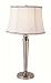 CTL-311 - Trans Globe Lighting - One Light Table Lamp Polished Chrome Finish with White Fabric/Black Trim/Pleated Shade -