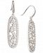 Carolee Silver-Tone Cubic Zirconia Oval Drop Earrings