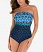 Miraclesuit Sunset Cay Printed Bandeau Allover Slimming One-Piece Swimsuit Women's Swimsuit