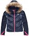 Michael Michael Kors Big Girls Jacket with Removable Faux-Fur-Trimmed Hood