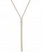 Thalia Sodi Gold-Tone & Crystal Ball-Chain Lariat Necklace, 17-1/2" + 3" extender, Created for Macy's