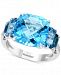Effy Blue Topaz (10-1/5 ct. t. w. ) & Diamond Accent Ring in 14k Rose Gold
