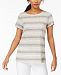 Eileen Fisher Recycled Cotton Blend Striped T-Shirt