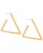 Steve Madden Gold-Tone Textured Triangle Drop Earrings