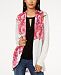 I. n. c. Floral-Print Open-Front Cardigan, Created for Macy's