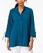 Eileen Fisher Button-Front Silk Shirt
