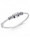 I. n. c. Silver-Tone Pave Rondelle Bead Bangle Bracelet, Created for Macy's