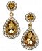 Charter Club Gold-Tone Pave & Stone Drop Earrings, Created for Macy's