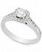 Diamond Channel Set Halo Engagement Ring (1 ct. t. w. ) in 14k White Gold