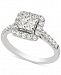Diamond Princess Cluster Engagement Ring (1 ct. t. w. ) in 14k White Gold