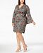 Ny Collection Plus Size Bell-Sleeve Wrap Dress